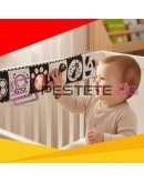 Сензорна книга контрастна играчка за бебета новородени